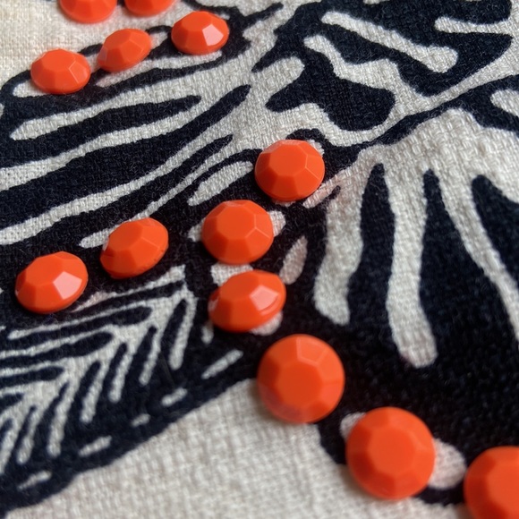 J. Crew sleeveless shell tank embellished notched collar tropics vacation top 2 - Picture 16 of 16